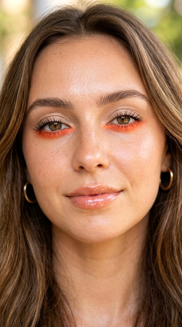 Tangerine Lower Lash Accent - 22 Summer Colorful Eye Makeup 2026