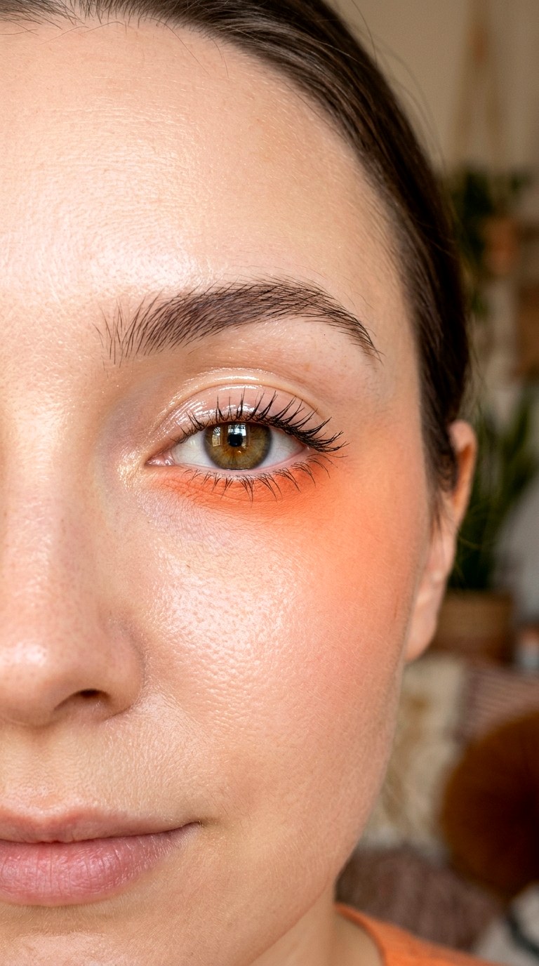 Tangerine Under Eye Flush - 26 colorful eye makeup