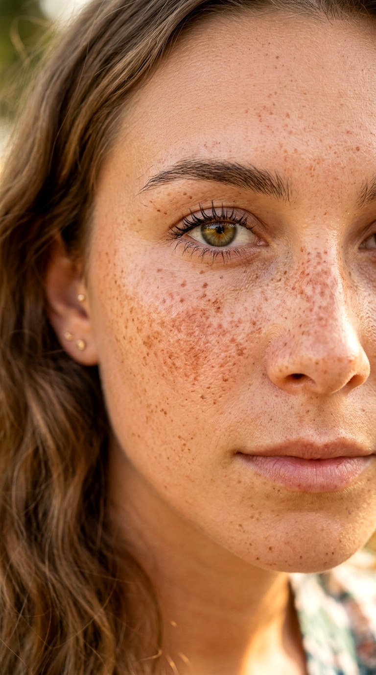 Terracotta Freckle Tattoos - 25 colorful makeup ideas