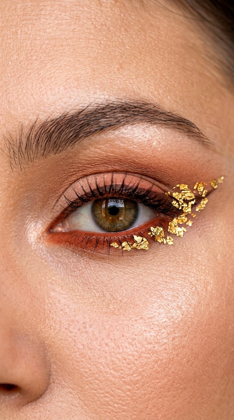 Terracotta Rim with Gold Foil - 26 colorful eye makeup