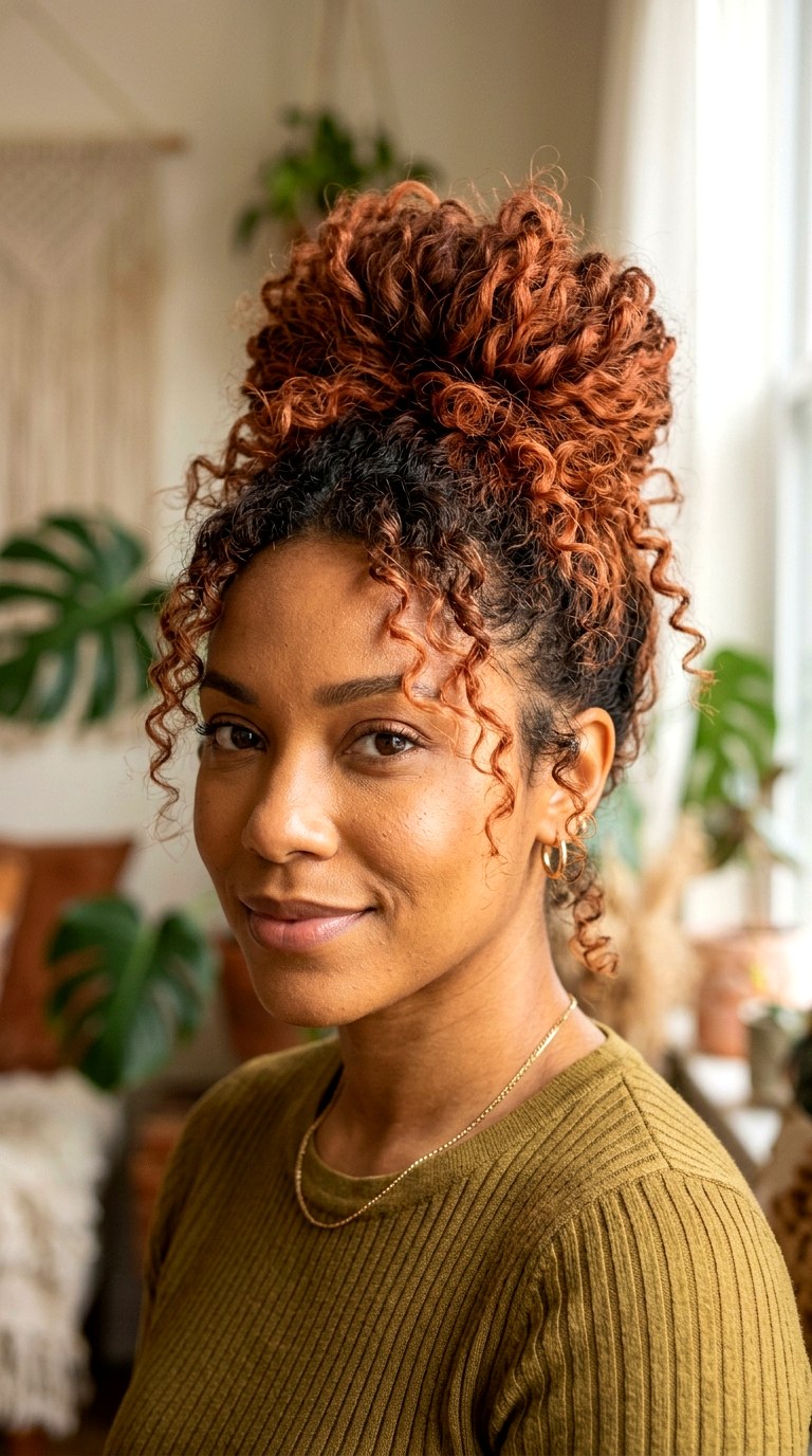 Terracotta Sunset Fade - 24 hair color for brown skin