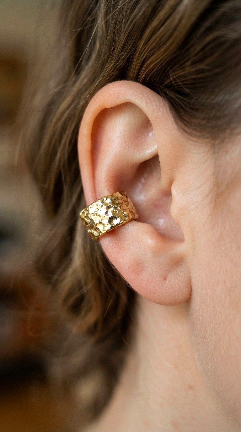 Textured Cuff Wraps - 25 gold earrings stack