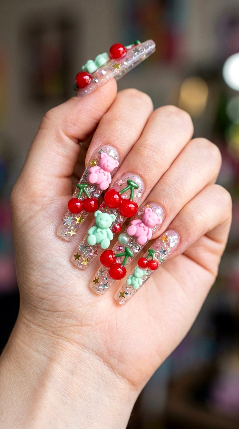 The D Charm Explosion - 29 Maximalist Spring Colorful Junk Nails