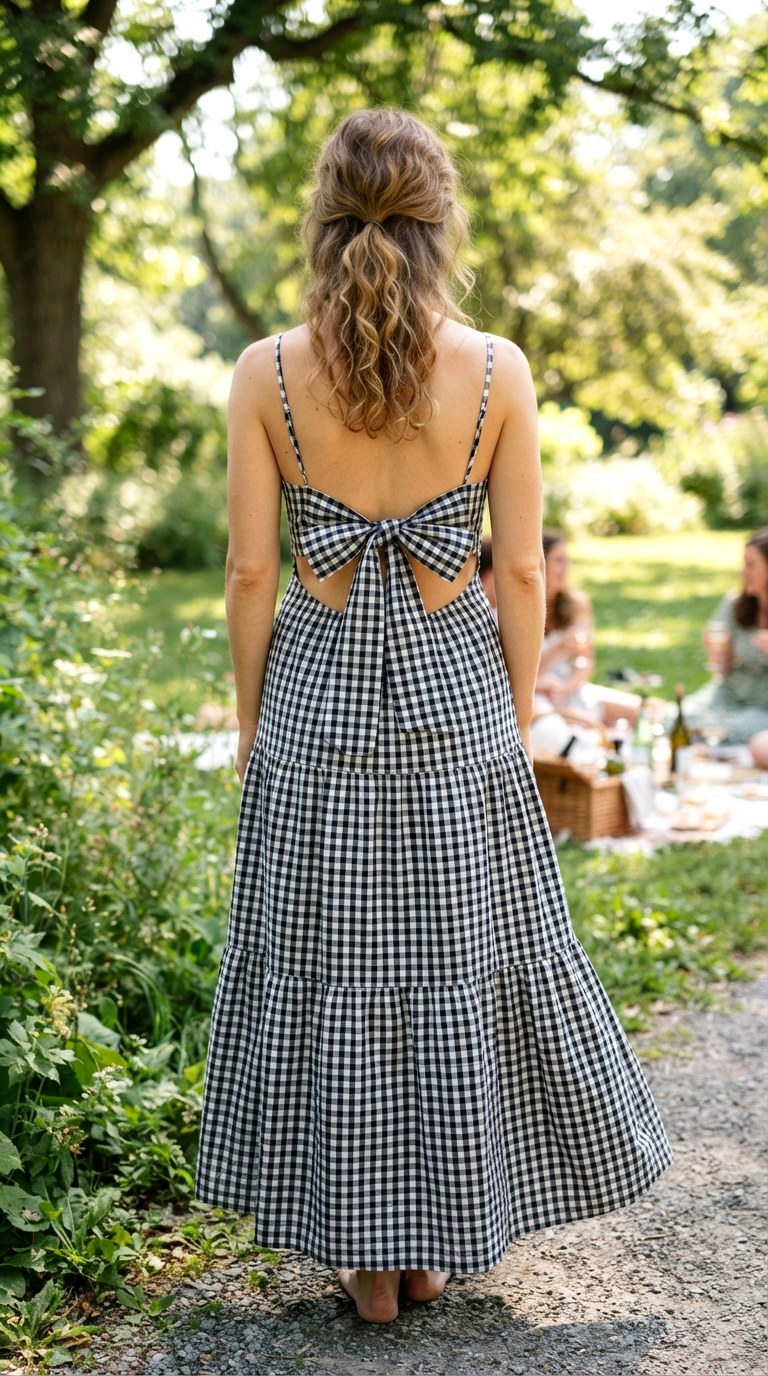 The Backless Bow Tie Cotton Dress - 27 maxi dresses casual