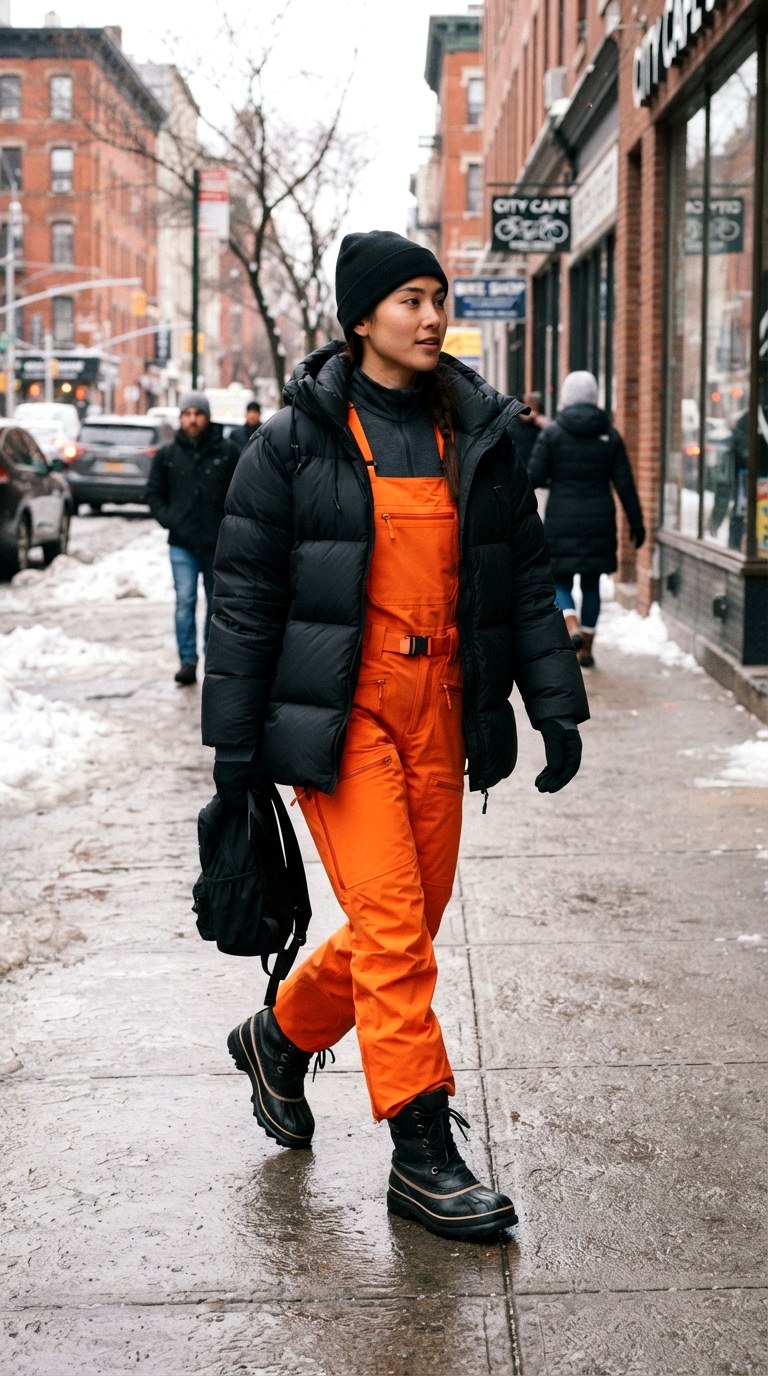 The Classic Straight Up Ski Shell - 30 orange pants