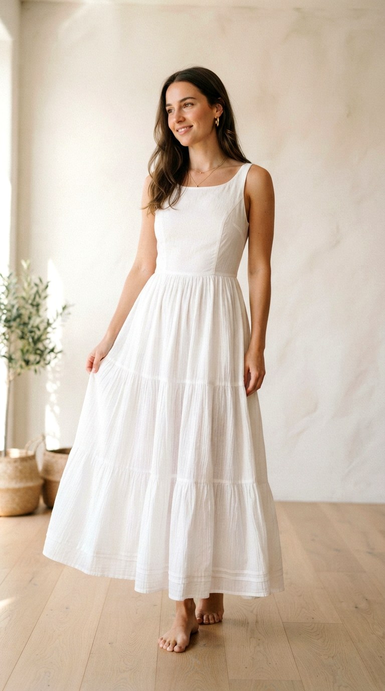 The Classic White Cotton Maxi - 27 maxi dresses casual
