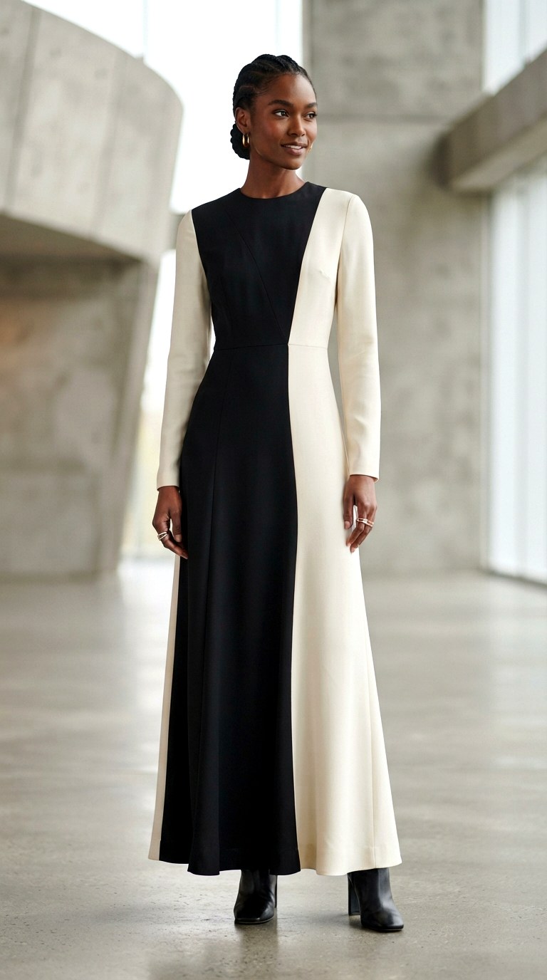 The Color Block Panelled Maxi - 27 maxi dresses casual
