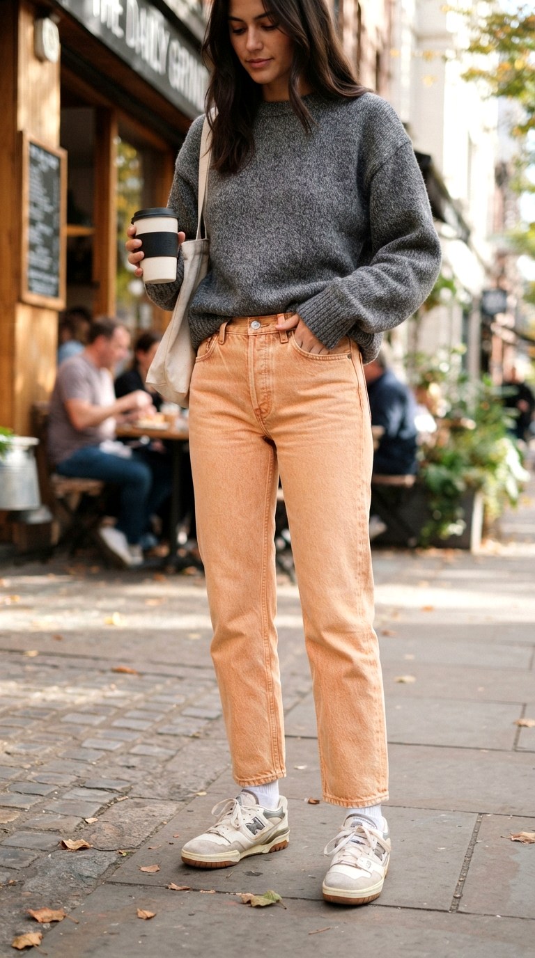 The Faded Apricot Denim Jean - 30 orange pants