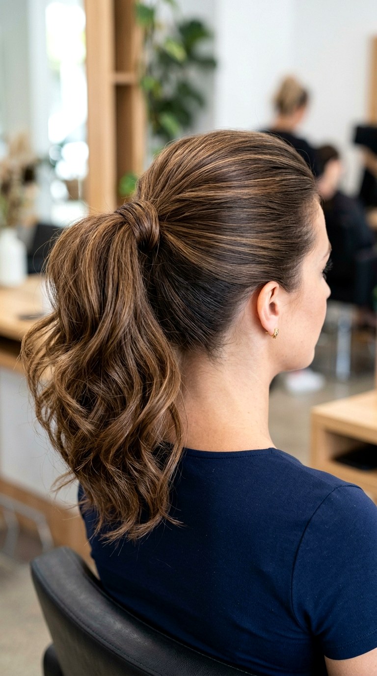 The High Ponytail Blowout Hybrid - 21 mid length hair blowout