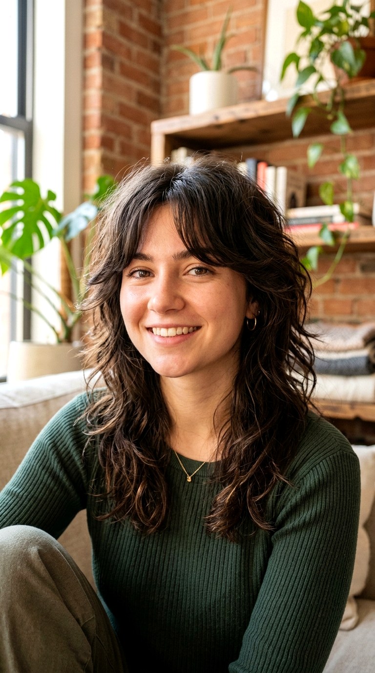 The Modern Shag with Curtain Bangs - 29 hairstyle ideas