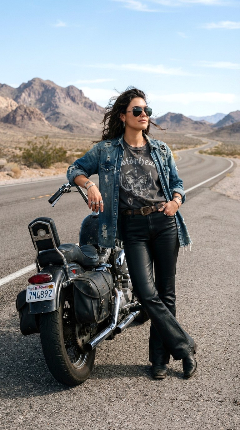 The Outlaw Leather Trousers - 26 western outfits women