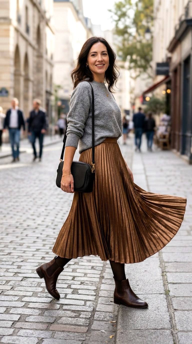 The Pleated Midi Skirt - 28 office attire women