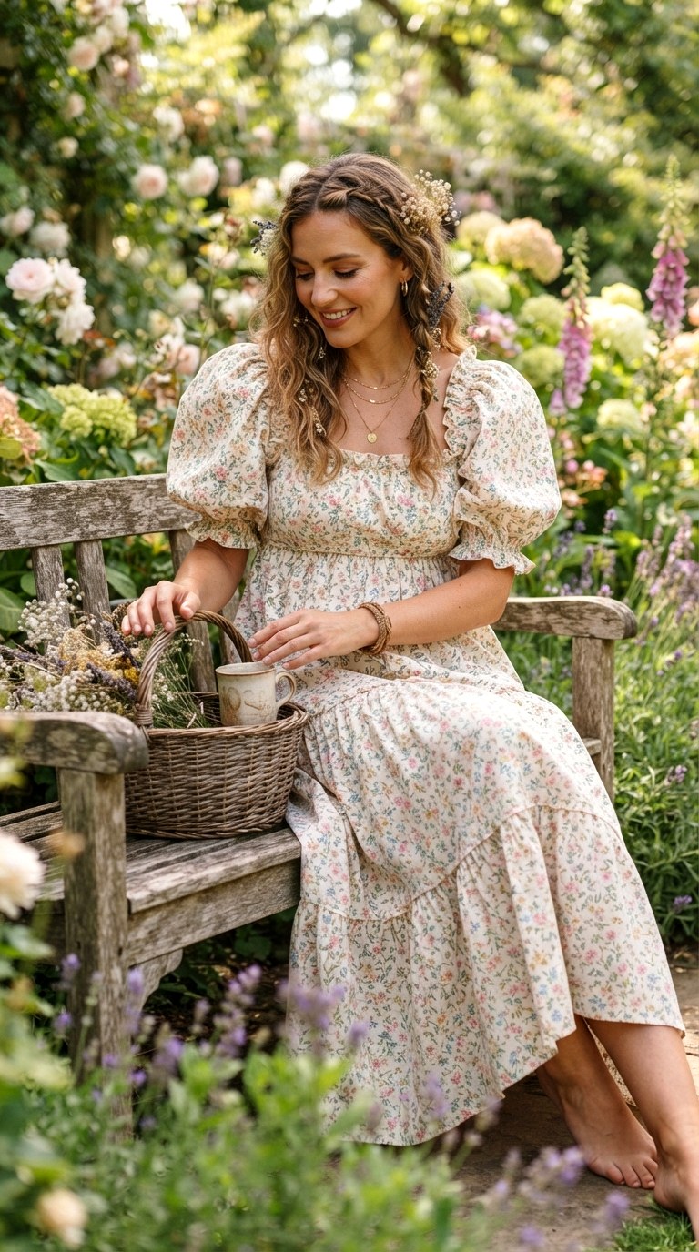 The Puff Sleeve Empire Waist Dress - 27 maxi dresses casual