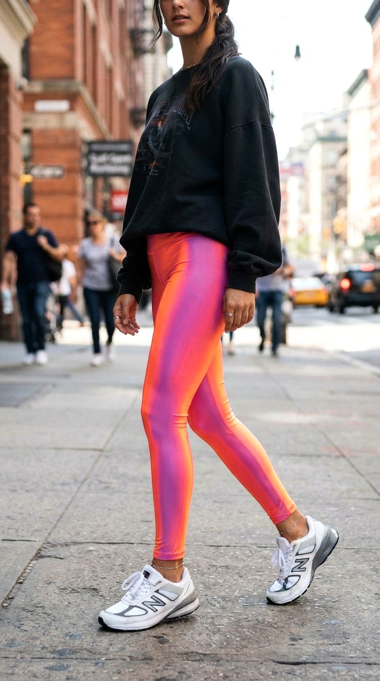 The Reflective Iridescent Leggings - 30 orange pants
