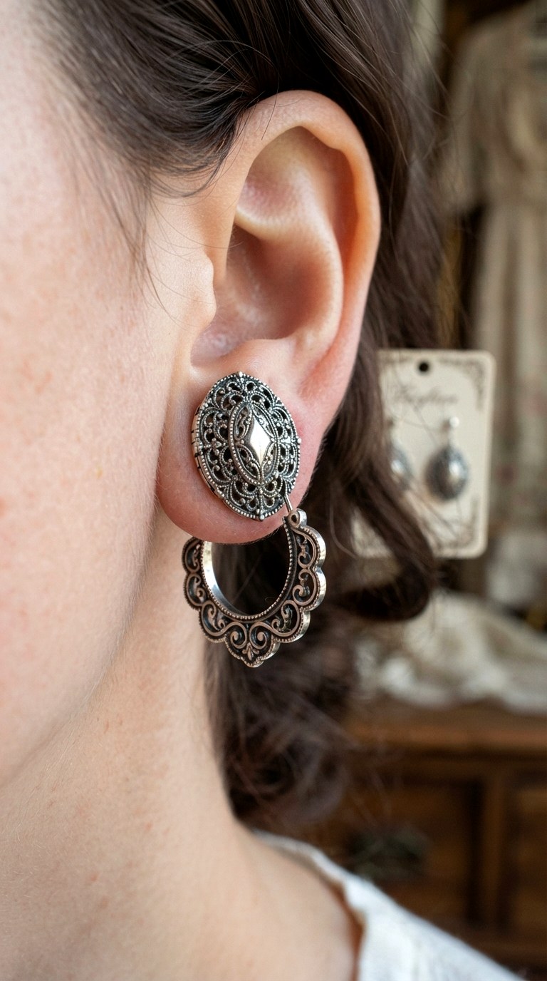 The Rococo Revival Se - 23 earring stacks silver
