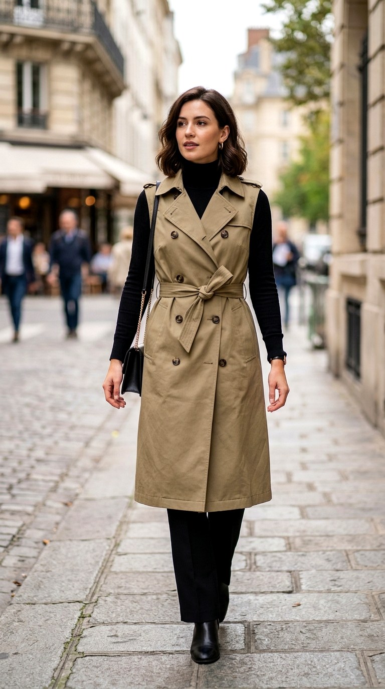 The Sleeveless Trench Coat - 28 office attire women