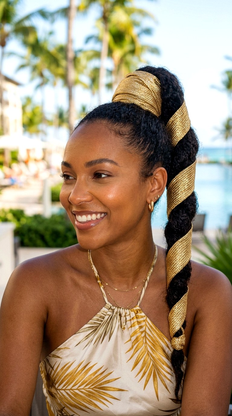 The Snake Braid Wrap - 21 bandana in hair