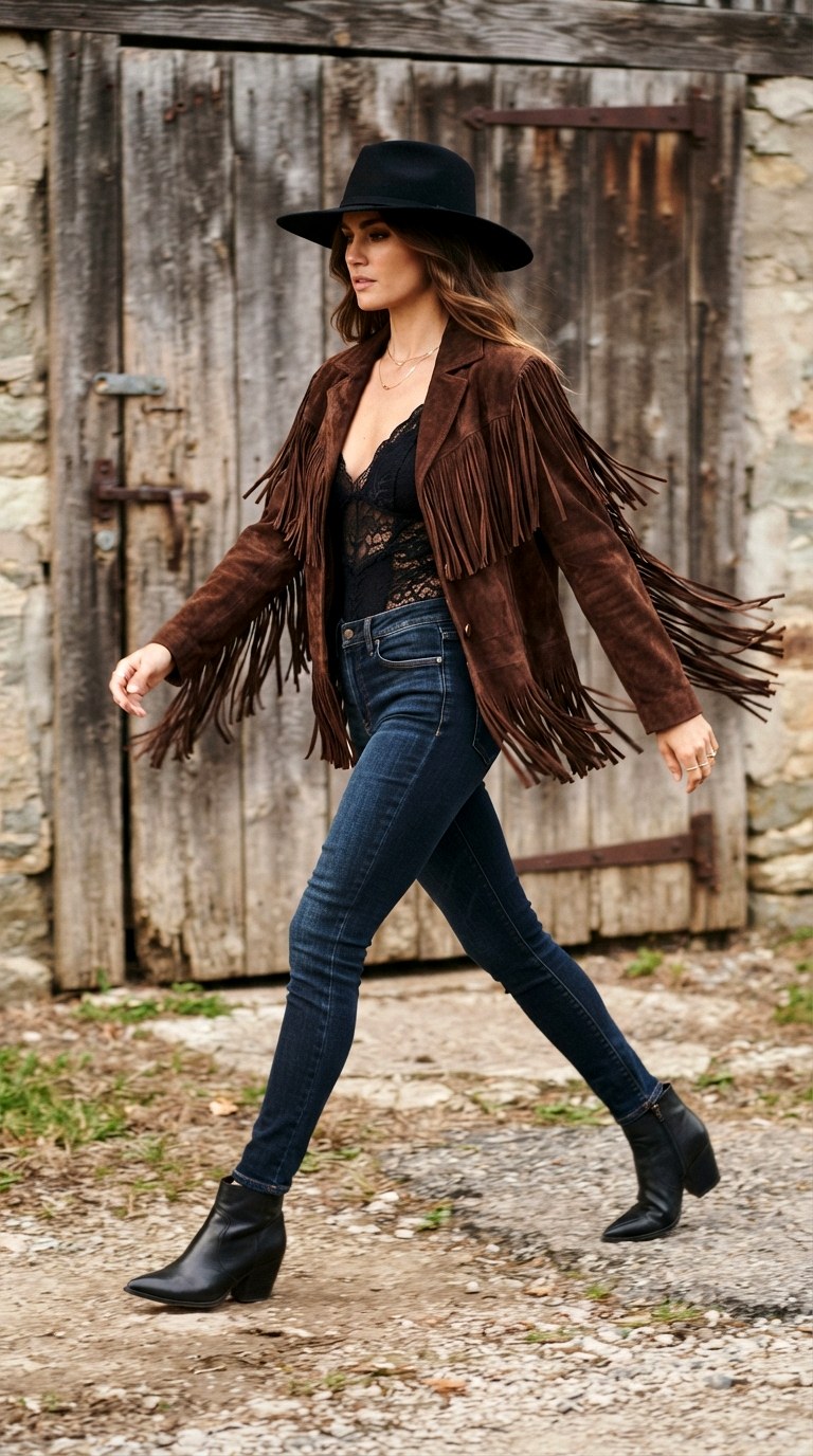 The Statement Fringe Jacket - 26 western outfits women