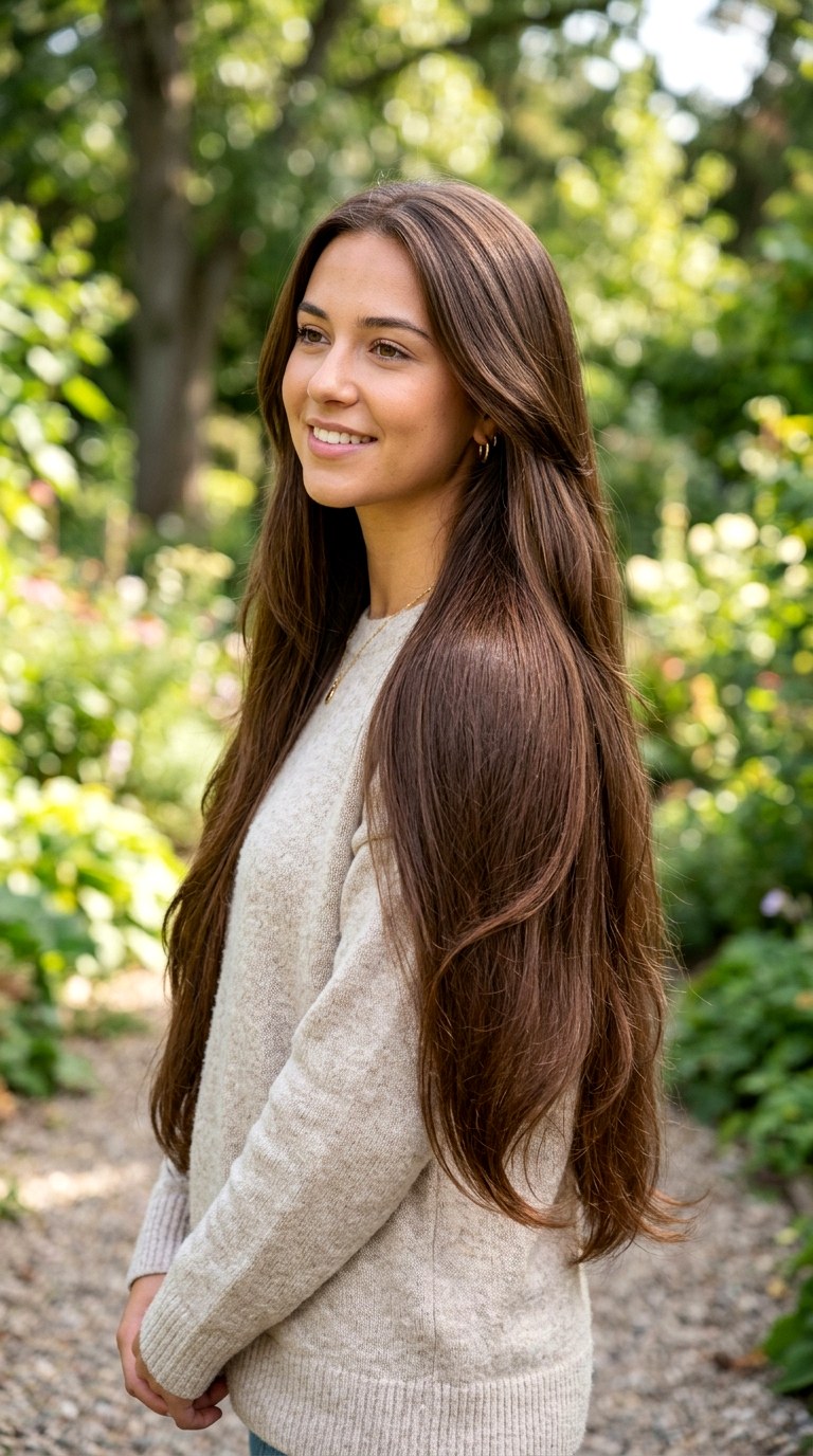 The Timeless Allure of Length - 24 long brunette hair with layers
