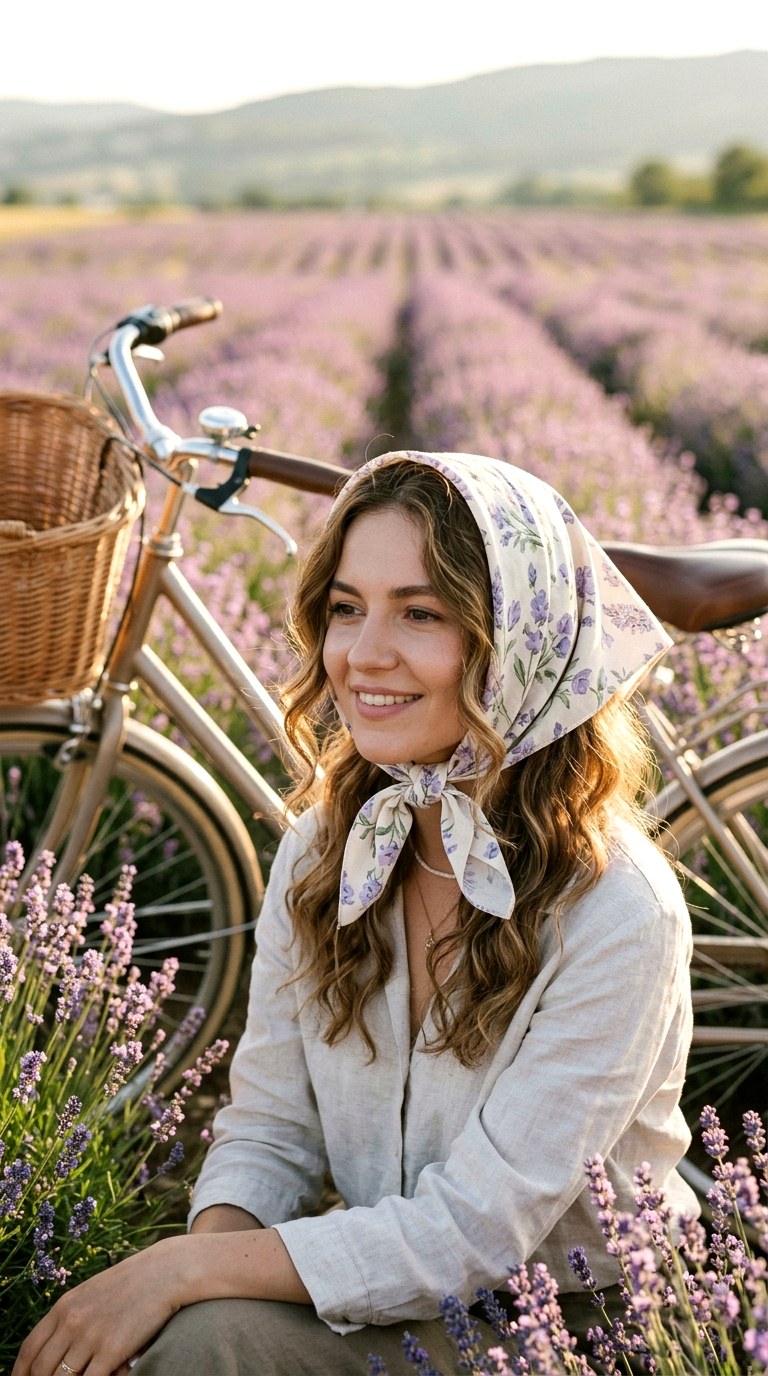 The Under Chin Boho Tie - 21 bandana in hair