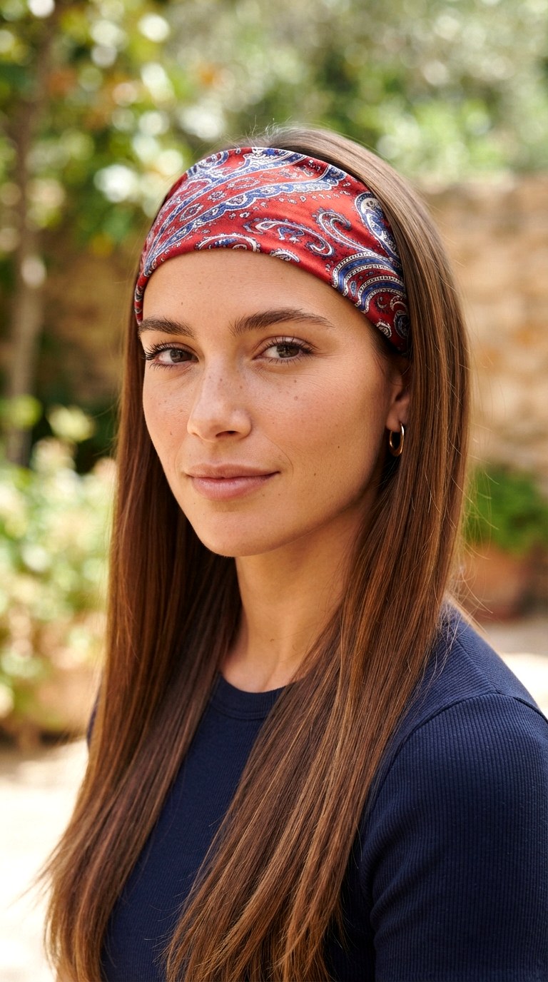 The Wide Headband - 25 silk bandana hairstyles