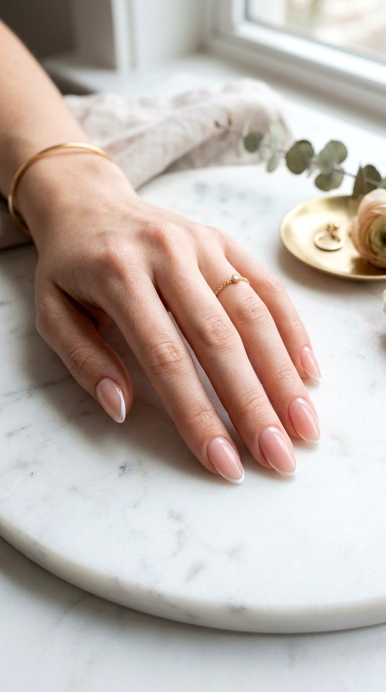 Thin French Tip Nails - 25 Minimalist Spring Nails That Look Elegant and Trendy