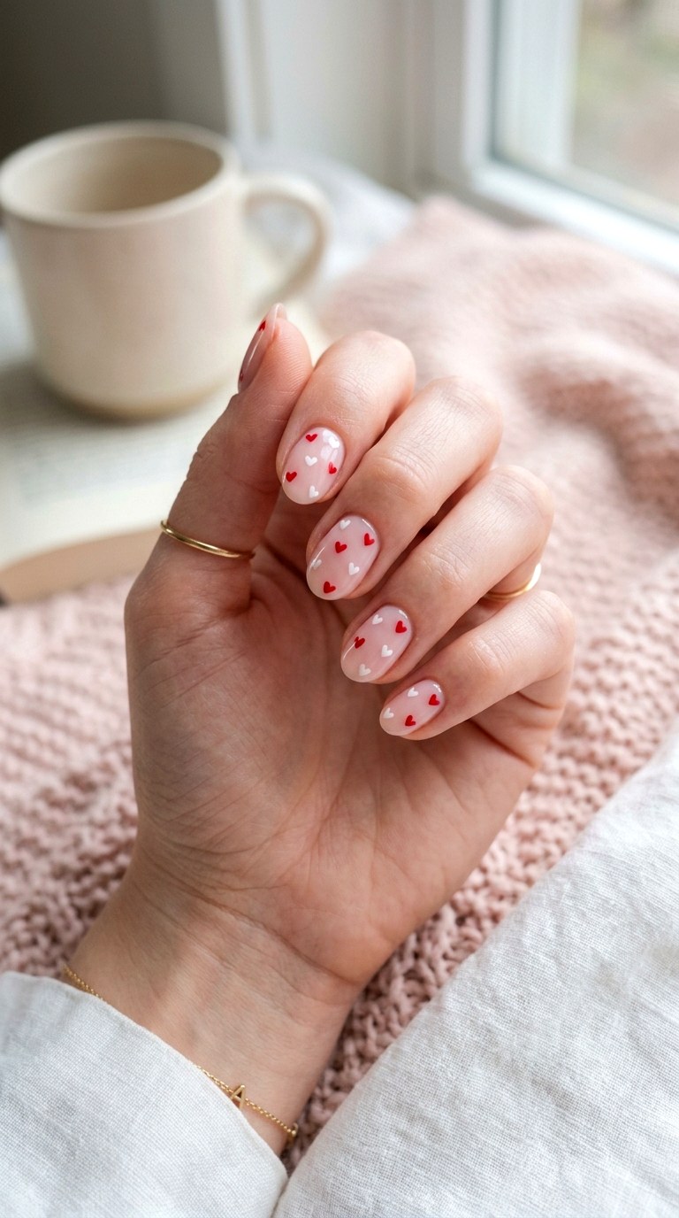 Tiny Heart Nail Art - 30 Aesthetic Spring Nail Designs Trending on Pinterest