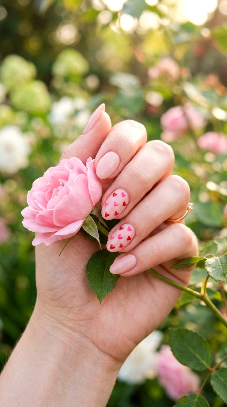 Tiny Heart Nails - 30 Gorgeous Spring Nail Designs That Are Trending Right Now