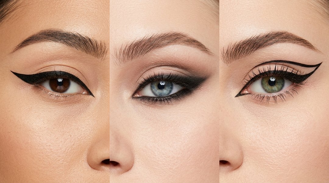 Trending black wing eyeliner looks