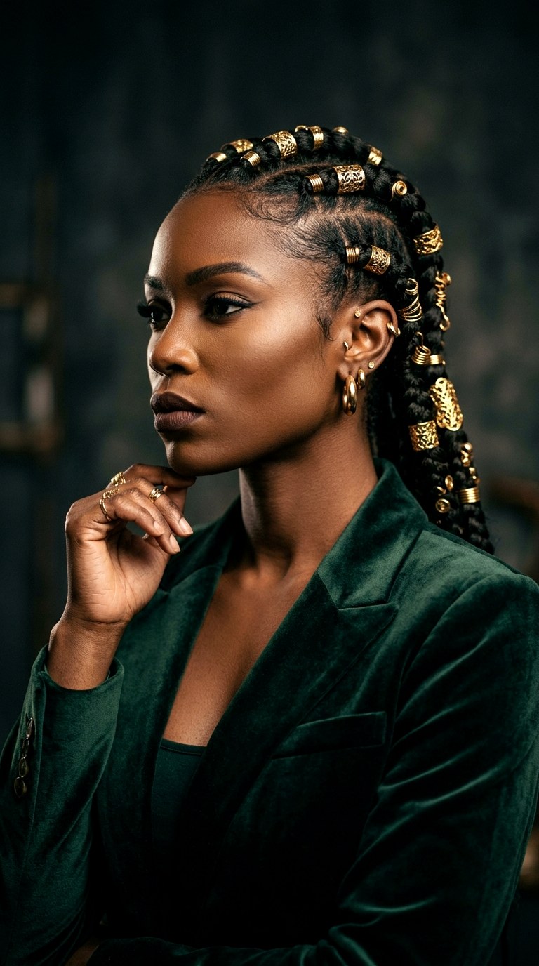 Tribal Braids with Cuffs - 27 braided hairstyles for black women