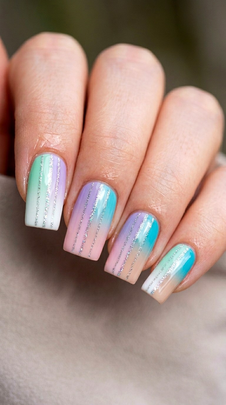 Triple Ombre Spring Blend - 27 Festival Spring Colorful Junk Nails