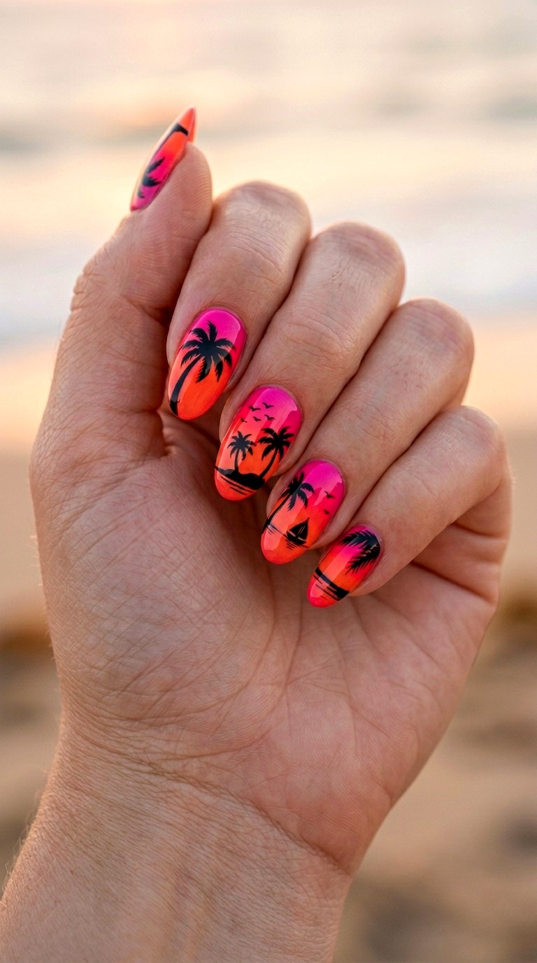Tropical Coral Sunset - 24 Flawless Spring Color Street Nails