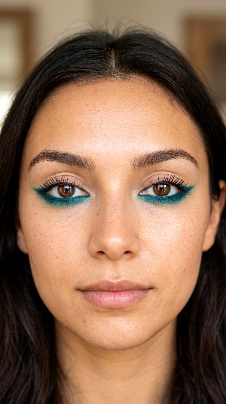 Turquoise Smoked Out Lower Arc - 26 colorful eye makeup
