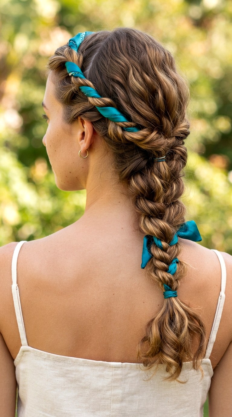 Twisted Side Rope - 25 silk bandana hairstyles