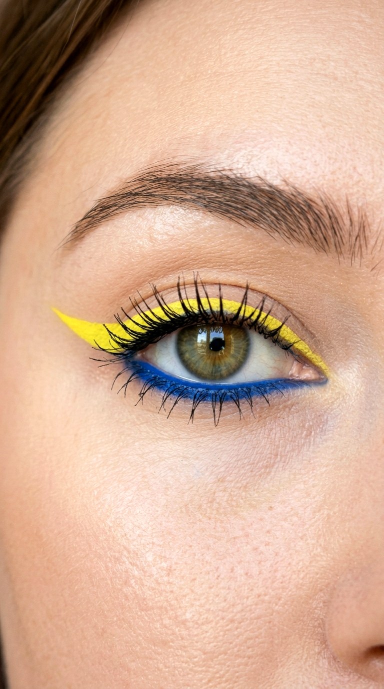 Two Toned Split Liner - 21 colorful makeup looks