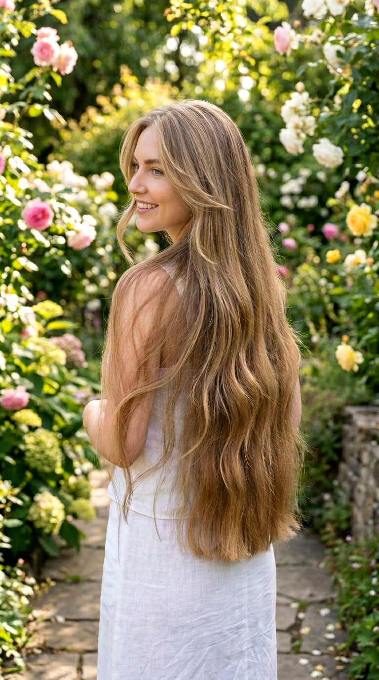Ultra Long Layers with a U Part - 29 hairstyle ideas