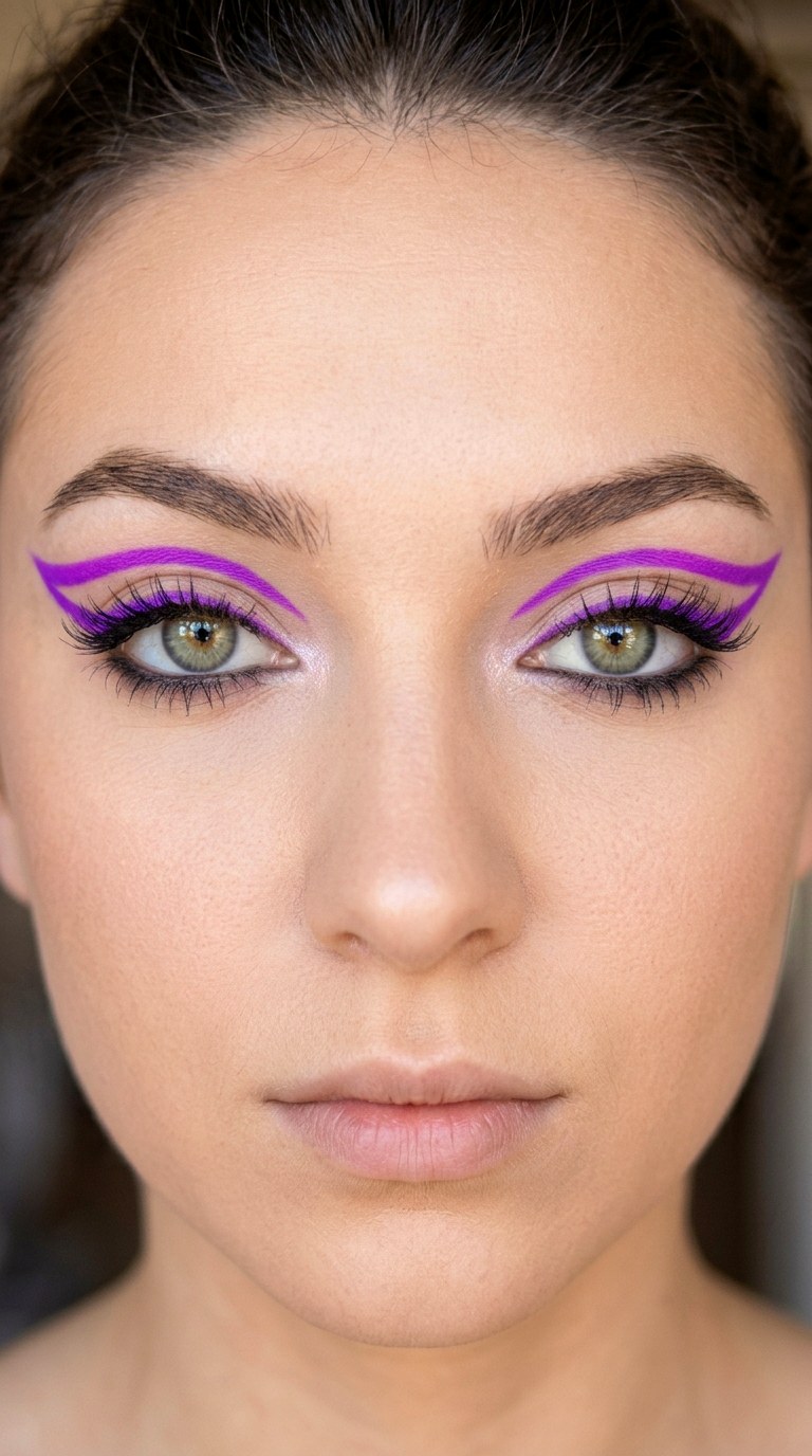 Ultraviolet Floating Cat Eye - 25 colorful makeup ideas