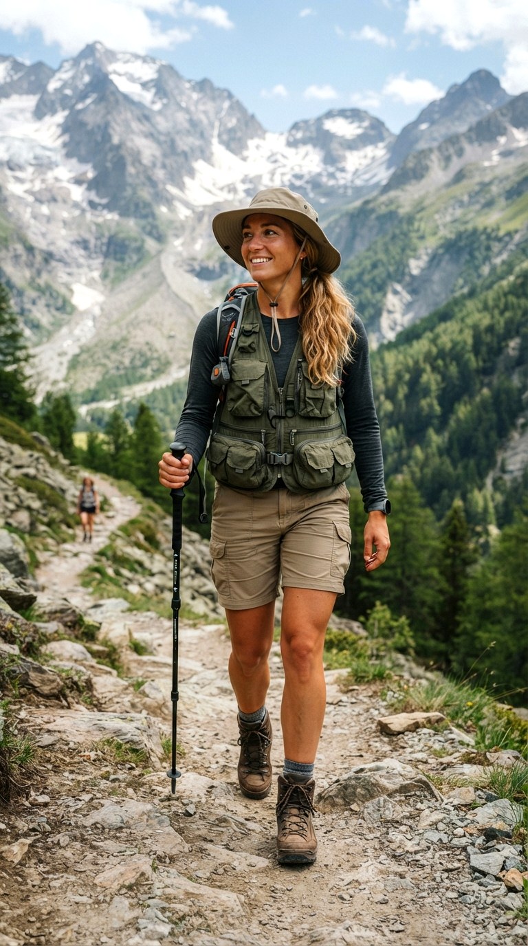 Utility Vest and Hiking Boots With Cargo Shorts - 23 cargo shorts outfit