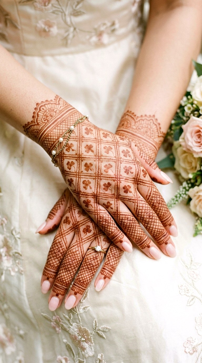 Vintage Lace Bridal Gloves - 22 henna inspo