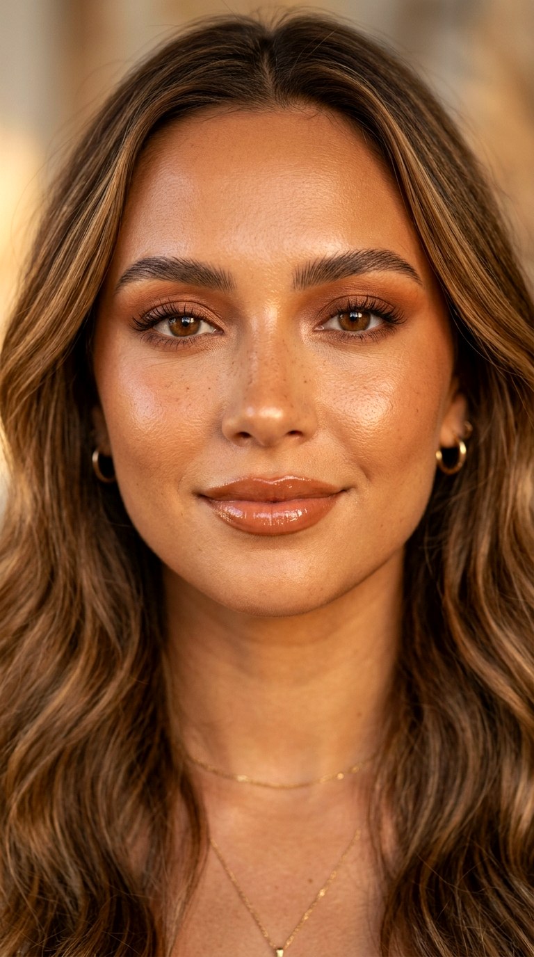 Warm Honey Glow Makeup - 22 Clean Radiant Face Makeup Trend