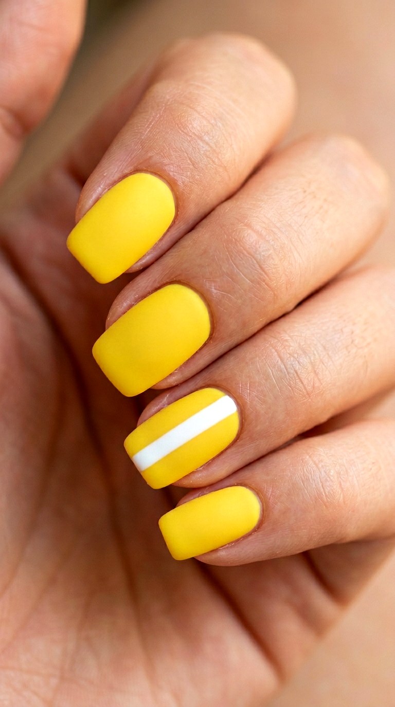 Warm Sunshine Yellow Matte - 26 Matte Spring Acrylic Nails