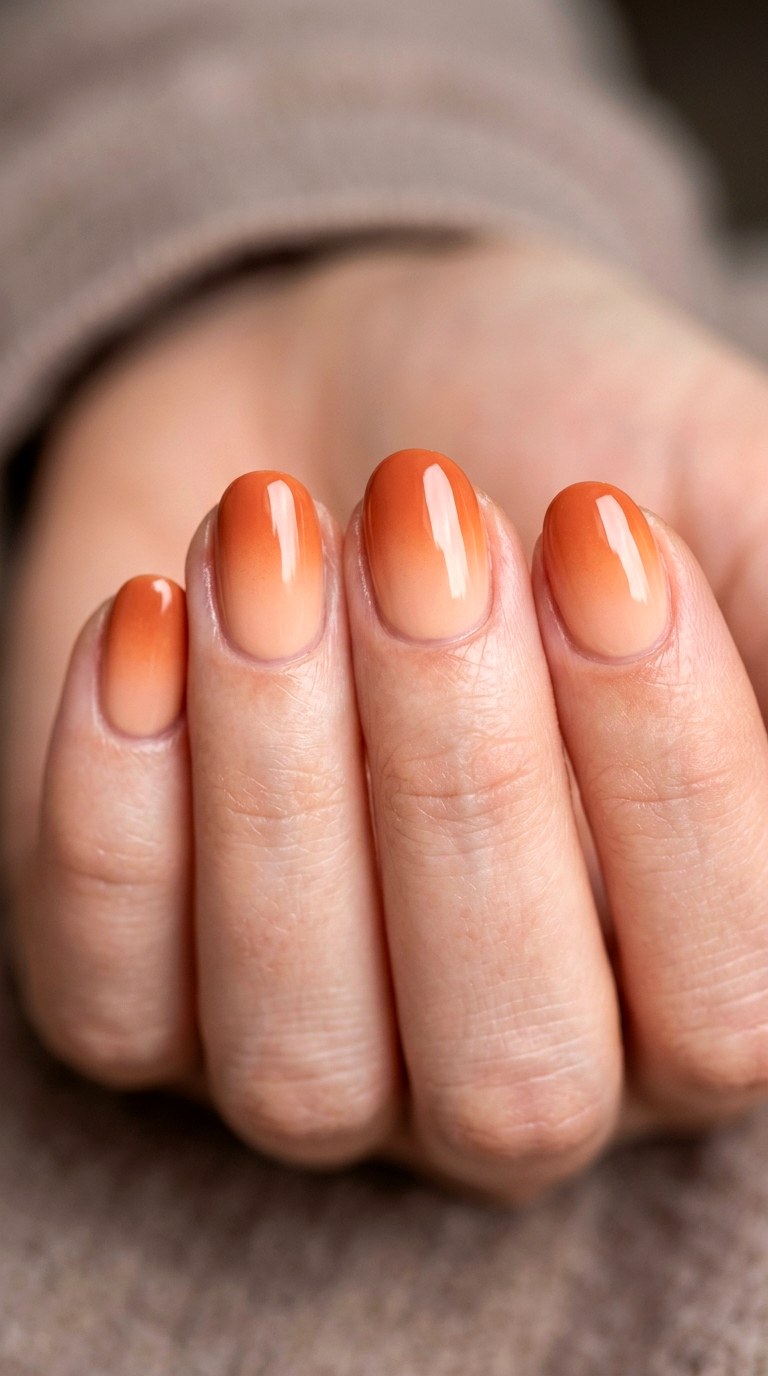 Warm Terracotta Spice - 24 Radiant Spring Ombre Nails