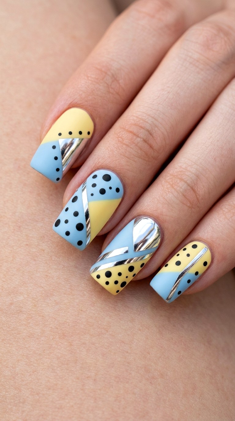 Warm and Cool Contrast - 23 Pastel Spring Multicolor Nails
