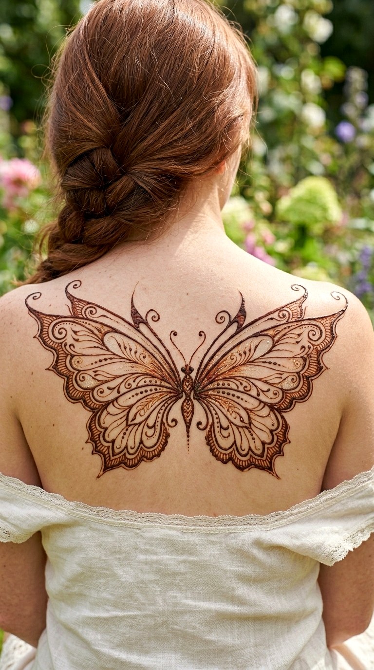 Whimsical Fairy Wings - 22 henna inspo