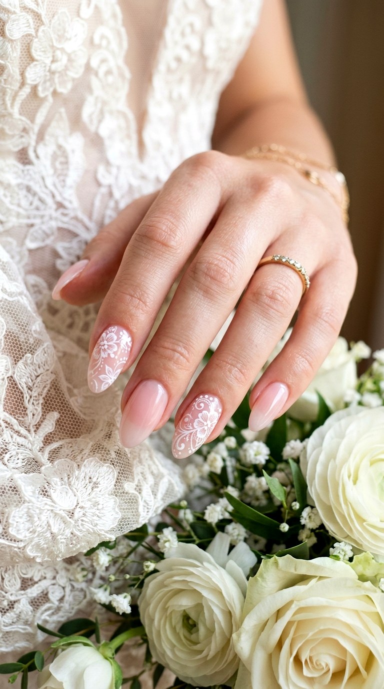White Floral Lace Nails - 30 Floral Spring Nail Designs That Are Perfect for the Season