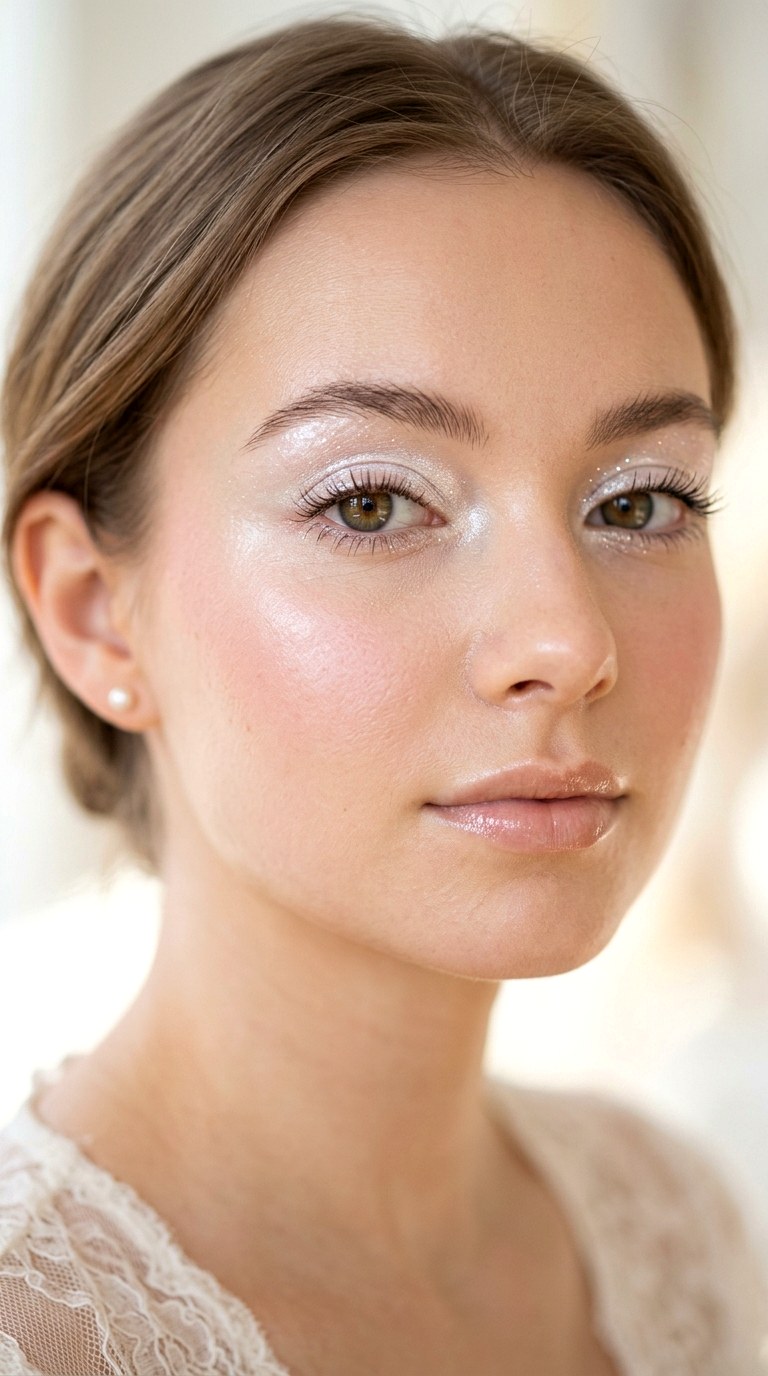 White Pearl Eye Makeup - 25 Ethereal Glow Makeup Look Ideas Trending in 2026