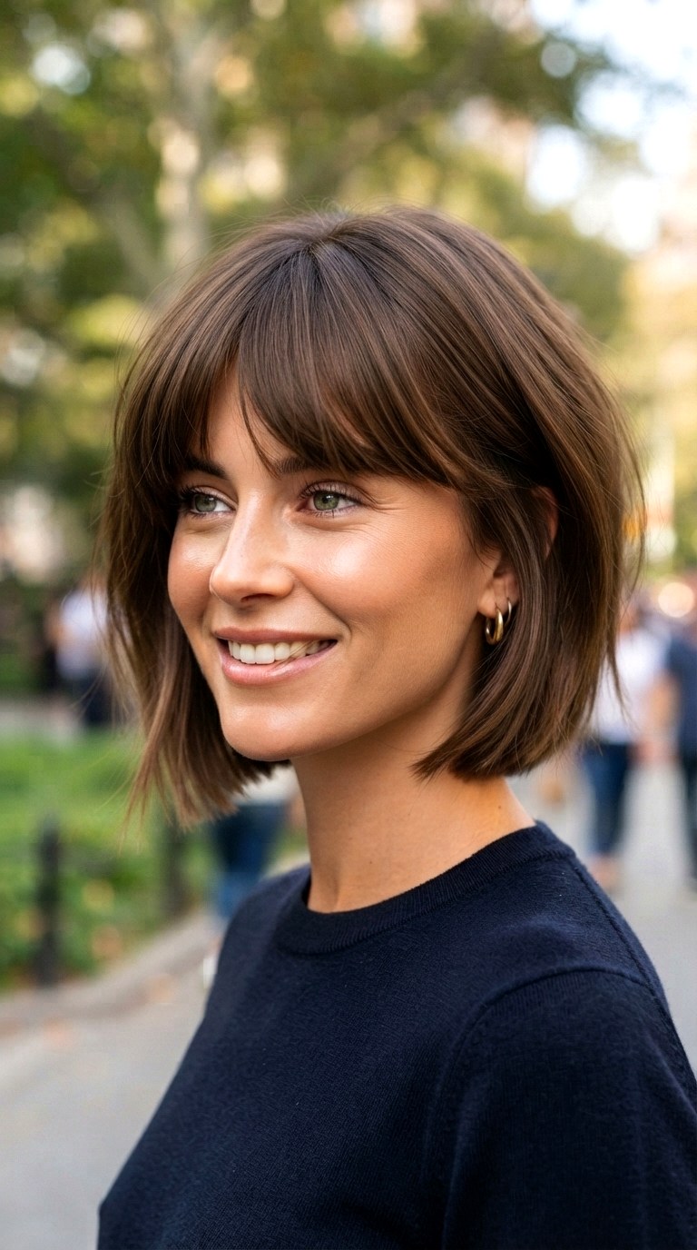 Wind Swept A Line Bangs - 30 bangs hairstyles