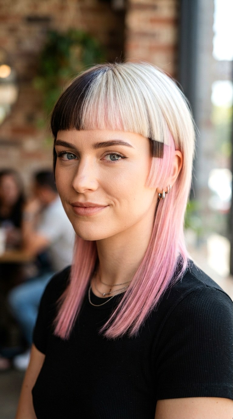 Wolf Cut with Color Blocking - 24 Wolf Cut Hairstyles