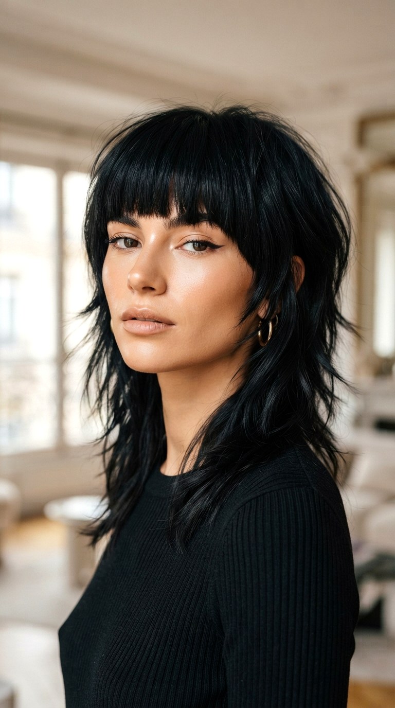Wolf Cut with Heavy Fringe - 24 Wolf Cut Hairstyles