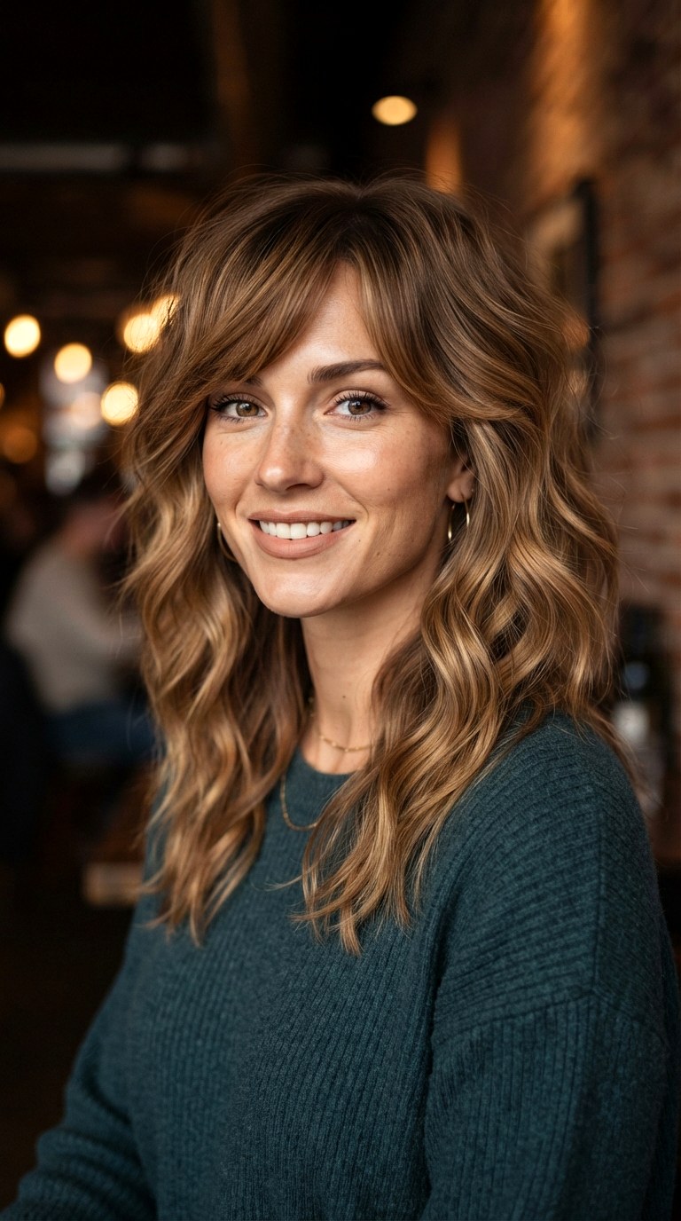 Wolf Cut with Side Swept Bangs - 24 Wolf Cut Hairstyles